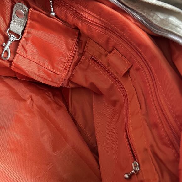 Baggallini Beige Tan Nylon Tote Travel Bag Multi Compartment Medium - Picture 14 of 16